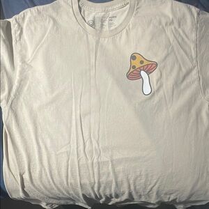 Neff Cream Short Sleeve Tee with Mushroom Design